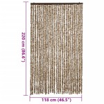 vidaXL Perdea pentru insecte, bej și maro, 118x220 cm, chenille vidaXL Perdea pentru insecte, bej și maro, 118x220 cm, chenille
