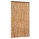 vidaXL Perdea pentru insecte, ocru și alb, 118x220 cm, chenille vidaXL Perdea pentru insecte, ocru și alb, 118x220 cm, chenille