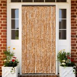 vidaXL Perdea pentru insecte, ocru și alb, 118x220 cm, chenille vidaXL Perdea pentru insecte, ocru și alb, 118x220 cm, chenille