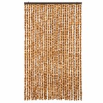 vidaXL Perdea pentru insecte, ocru și alb, 118x220 cm, chenille vidaXL Perdea pentru insecte, ocru și alb, 118x220 cm, chenille