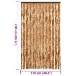 vidaXL Perdea pentru insecte, ocru și alb, 118x220 cm, chenille vidaXL Perdea pentru insecte, ocru și alb, 118x220 cm, chenille