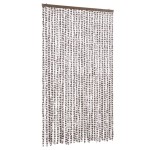 vidaXL Perdea pentru insecte, gri taupe și alb, 118x220 cm, chenille vidaXL Perdea pentru insecte, gri taupe și alb, 118x220 cm, chenille