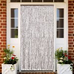 vidaXL Perdea pentru insecte, gri taupe și alb, 118x220 cm, chenille vidaXL Perdea pentru insecte, gri taupe și alb, 118x220 cm, chenille