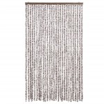 vidaXL Perdea pentru insecte, gri taupe și alb, 118x220 cm, chenille vidaXL Perdea pentru insecte, gri taupe și alb, 118x220 cm, chenille