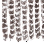 vidaXL Perdea pentru insecte, gri taupe și alb, 118x220 cm, chenille vidaXL Perdea pentru insecte, gri taupe și alb, 118x220 cm, chenille