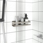 vidaXL Raft de duș, 23x6,5x6 cm, oțel inoxidabil 304 periat vidaXL Raft de duș, 23x6,5x6 cm, oțel inoxidabil 304 periat
