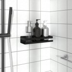 vidaXL Raft de duș negru mat 30x10x6 cm oțel inoxidabil 304 periat vidaXL Raft de duș negru mat 30x10x6 cm oțel inoxidabil 304 periat