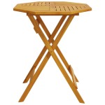 vidaXL Masă de grădină pliabilă, Ø60x75 cm, lemn masiv acacia vidaXL Masă de grădină pliabilă, Ø60x75 cm, lemn masiv acacia