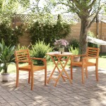 vidaXL Masă de grădină pliabilă, Ø70x75 cm, lemn masiv acacia vidaXL Masă de grădină pliabilă, Ø70x75 cm, lemn masiv acacia