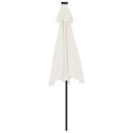 vidaXL Umbrelă soare de grădină stâlp din oțel, alb, 225x225x212 cm