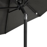 vidaXL Umbrelă soare de grădină stâlp din oțel antracit 225x225x212 cm vidaXL Umbrelă soare de grădină stâlp din oțel antracit 225x225x212 cm
