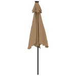 vidaXL Umbrelă soare de grădină stâlp din oțel, taupe, 225x225x212 cm vidaXL Umbrelă soare de grădină stâlp din oțel, taupe, 225x225x212 cm