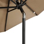 vidaXL Umbrelă soare de grădină stâlp din oțel, taupe, 225x225x212 cm vidaXL Umbrelă soare de grădină stâlp din oțel, taupe, 225x225x212 cm