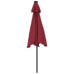 vidaXL Umbrelă soare grădină stâlp din oțel roșu bordo 225x225x212 cm vidaXL Umbrelă soare grădină stâlp din oțel roșu bordo 225x225x212 cm