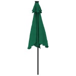 vidaXL Umbrelă soare de grădină stâlp din oțel/LED verde 225x225x212cm vidaXL Umbrelă soare de grădină stâlp din oțel/LED verde 225x225x212cm