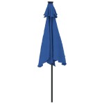 vidaXL Umbrelă soare grădină stâlp din oțel/LED antracit 225x225x212cm