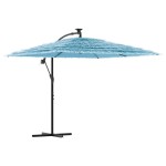 vidaXL Umbrelă soare de grădină stâlp din oțel, albastru 246x246x230cm vidaXL Umbrelă soare de grădină stâlp din oțel, albastru 246x246x230cm