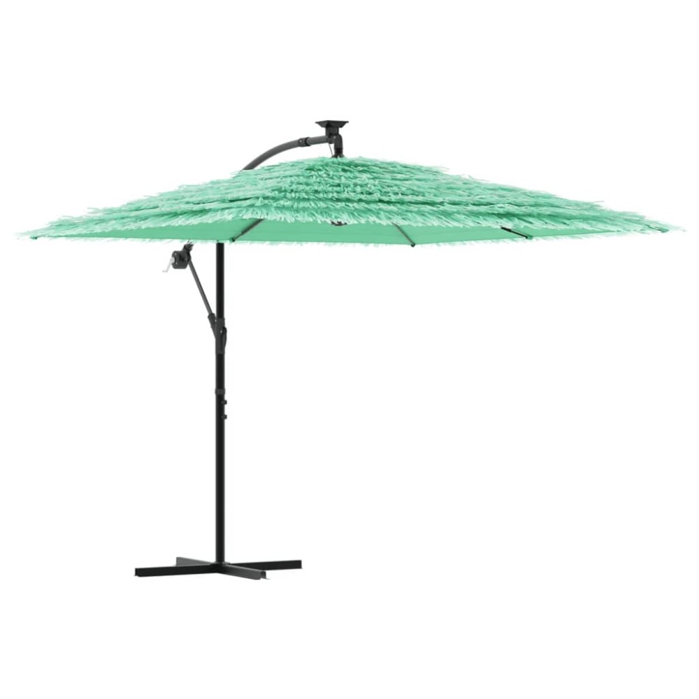 vidaXL Umbrelă soare de grădină cu stâlp din oțel verde 246x246x230 cm