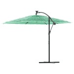 vidaXL Umbrelă soare de grădină cu stâlp din oțel verde 246x246x230 cm