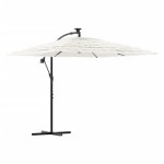 vidaXL Umbrelă soare de grădină stâlp din oțel, alb 246x246x230cm vidaXL Umbrelă soare de grădină stâlp din oțel, alb 246x246x230cm