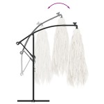 vidaXL Umbrelă soare de grădină stâlp din oțel, alb 246x246x230cm vidaXL Umbrelă soare de grădină stâlp din oțel, alb 246x246x230cm