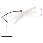vidaXL Umbrelă soare de grădină stâlp din oțel, alb 246x246x230cm vidaXL Umbrelă soare de grădină stâlp din oțel, alb 246x246x230cm