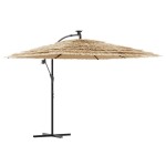 vidaXL Umbrelă soare de grădină cu stâlp din oțel, maro 269x269x235 cm