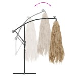 vidaXL Umbrelă soare de grădină cu stâlp din oțel, maro 269x269x235 cm