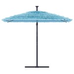 vidaXL Umbrelă soare de grădină stâlp din oțel, albastru 269x269x235cm vidaXL Umbrelă soare de grădină stâlp din oțel, albastru 269x269x235cm