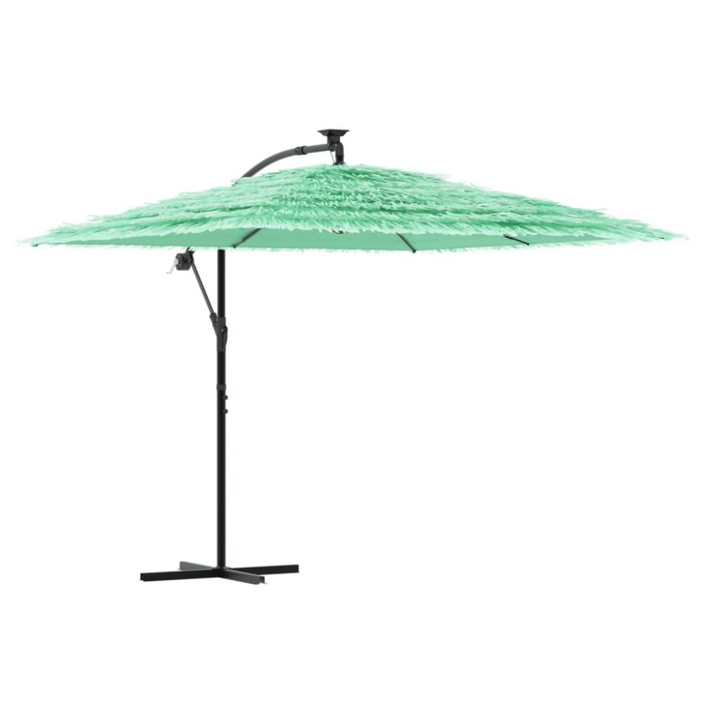 vidaXL Umbrelă soare de grădină cu stâlp din oțel, verde 269x269x235cm