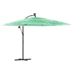 vidaXL Umbrelă soare de grădină cu stâlp din oțel, verde 269x269x235cm vidaXL Umbrelă soare de grădină cu stâlp din oțel, verde 269x269x235cm