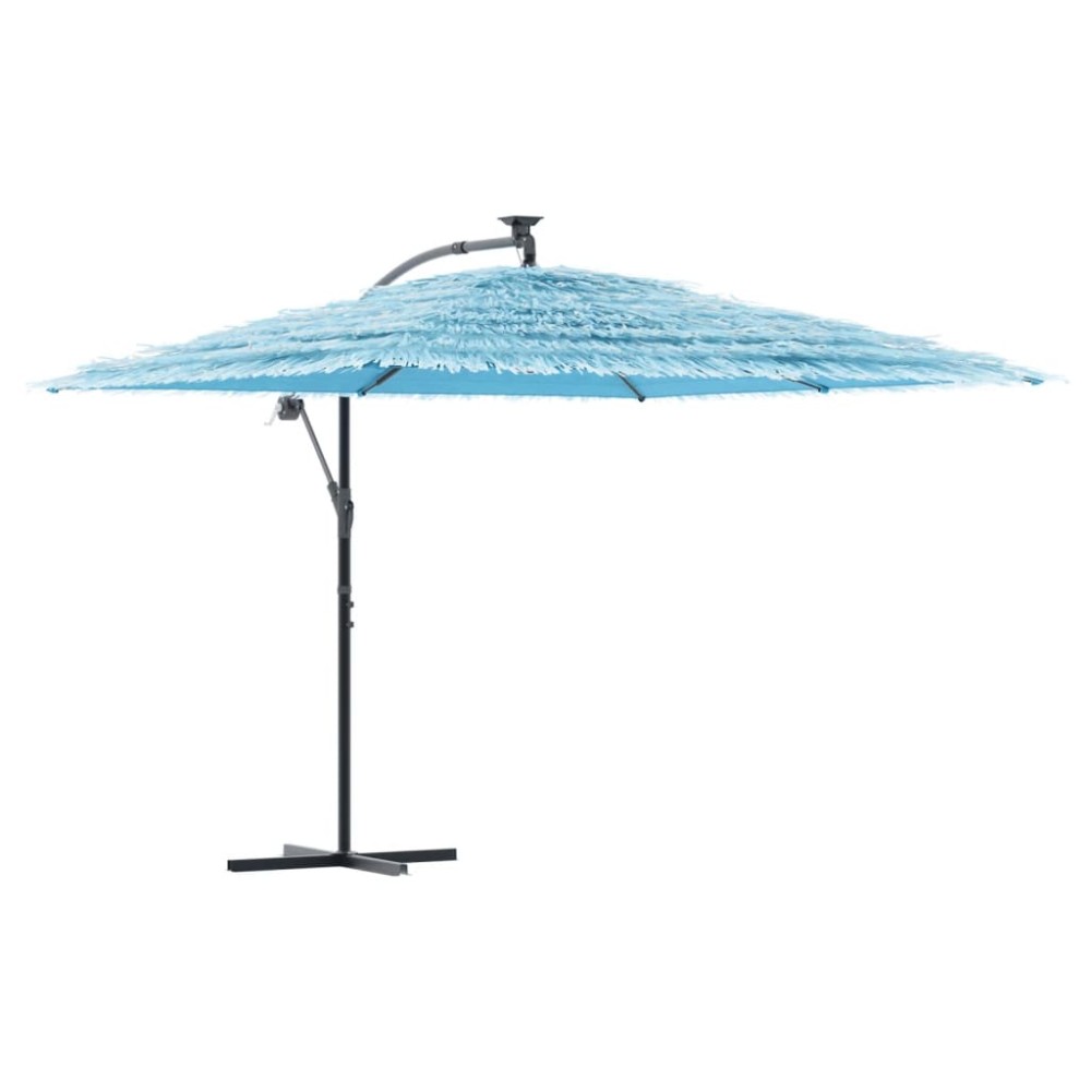 vidaXL Umbrelă soare de grădină stâlp din oțel, albastru 290x290x238cm