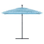 vidaXL Umbrelă soare de grădină stâlp din oțel, albastru 290x290x238cm vidaXL Umbrelă soare de grădină stâlp din oțel, albastru 290x290x238cm