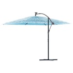 vidaXL Umbrelă soare de grădină stâlp din oțel, albastru 290x290x238cm vidaXL Umbrelă soare de grădină stâlp din oțel, albastru 290x290x238cm