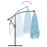 vidaXL Umbrelă soare de grădină stâlp din oțel, albastru 290x290x238cm vidaXL Umbrelă soare de grădină stâlp din oțel, albastru 290x290x238cm