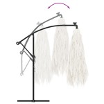 vidaXL Umbrelă soare de grădină stâlp din oțel, alb 290x290x238 cm vidaXL Umbrelă soare de grădină stâlp din oțel, alb 290x290x238 cm