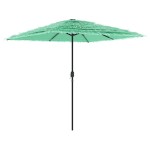 vidaXL Umbrelă soare de grădină cu stâlp din oțel verde 248x248x248 cm
