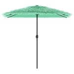 vidaXL Umbrelă soare de grădină cu stâlp din oțel verde 248x248x248 cm