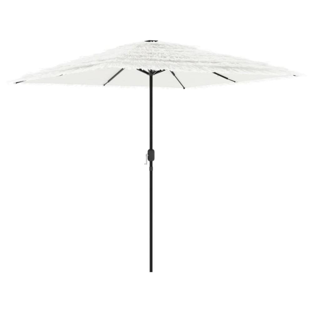 vidaXL Umbrelă soare de grădină stâlp din oțel, alb 248x248x248cm