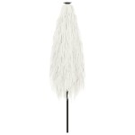 vidaXL Umbrelă soare de grădină stâlp din oțel, alb 248x248x248cm vidaXL Umbrelă soare de grădină stâlp din oțel, alb 248x248x248cm