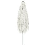 vidaXL Umbrelă soare de grădină cu stâlp din oțel, alb 300x200x250 cm