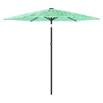 vidaXL Umbrelă soare de grădină stâlp din lemn verde 223x223x213 cm vidaXL Umbrelă soare de grădină stâlp din lemn verde 223x223x213 cm