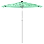 vidaXL Umbrelă soare de grădină stâlp din lemn verde 223x223x213 cm vidaXL Umbrelă soare de grădină stâlp din lemn verde 223x223x213 cm