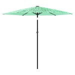 vidaXL Umbrelă soare de grădină stâlp din lemn verde 223x223x213 cm vidaXL Umbrelă soare de grădină stâlp din lemn verde 223x223x213 cm