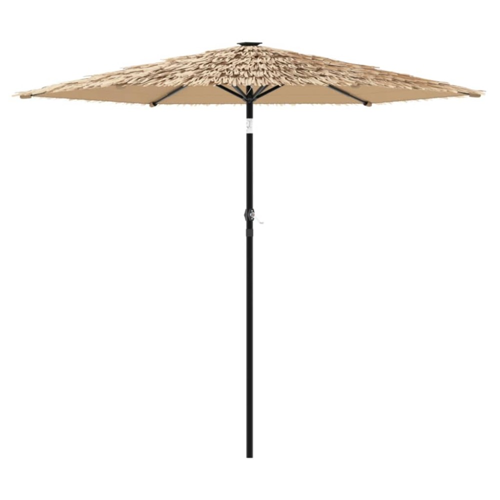 vidaXL Umbrelă soare de grădină cu stâlp din oțel, maro 268x268x226 cm