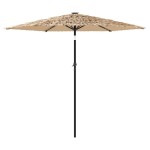 vidaXL Umbrelă soare de grădină cu stâlp din oțel, maro 268x268x226 cm vidaXL Umbrelă soare de grădină cu stâlp din oțel, maro 268x268x226 cm