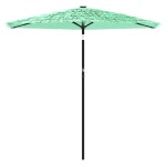 vidaXL Umbrelă soare de grădină cu stâlp din oțel verde 268x268x226 cm vidaXL Umbrelă soare de grădină cu stâlp din oțel verde 268x268x226 cm
