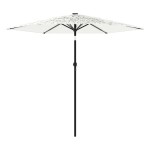 vidaXL Umbrelă soare de grădină stâlp din oțel, alb 268x268x226cm vidaXL Umbrelă soare de grădină stâlp din oțel, alb 268x268x226cm