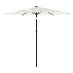 vidaXL Umbrelă soare de grădină stâlp din oțel, alb 268x268x226cm vidaXL Umbrelă soare de grădină stâlp din oțel, alb 268x268x226cm