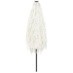 vidaXL Umbrelă soare de grădină stâlp din oțel, alb 268x268x226cm vidaXL Umbrelă soare de grădină stâlp din oțel, alb 268x268x226cm